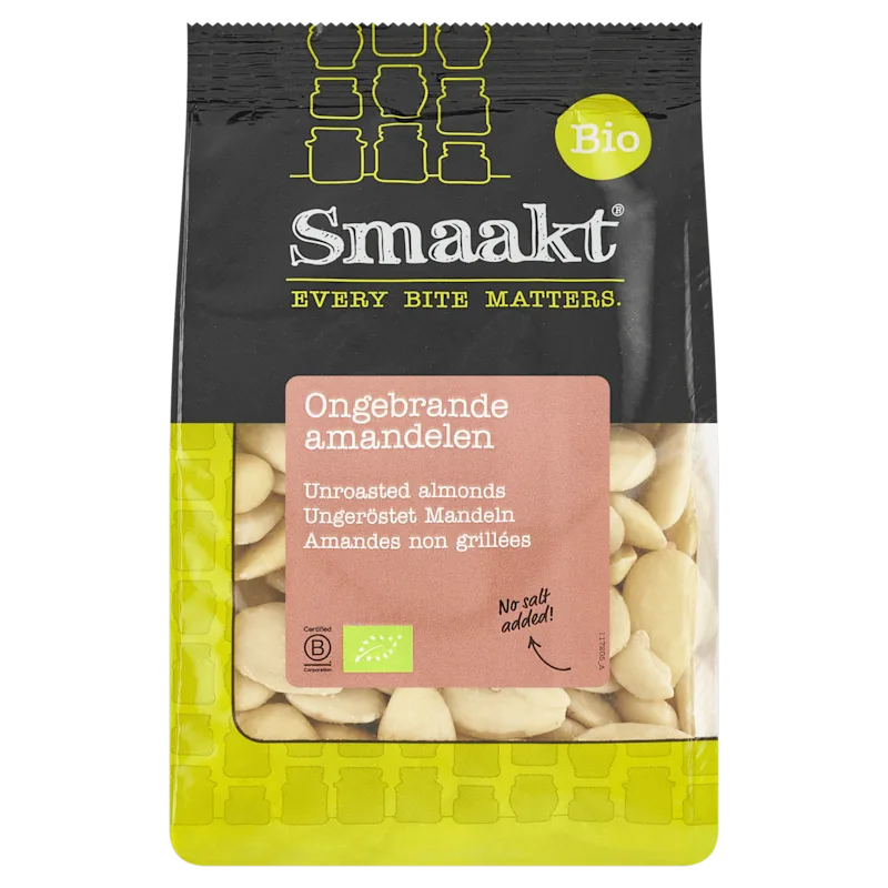Smaakt Geblancheerde amandelen bio