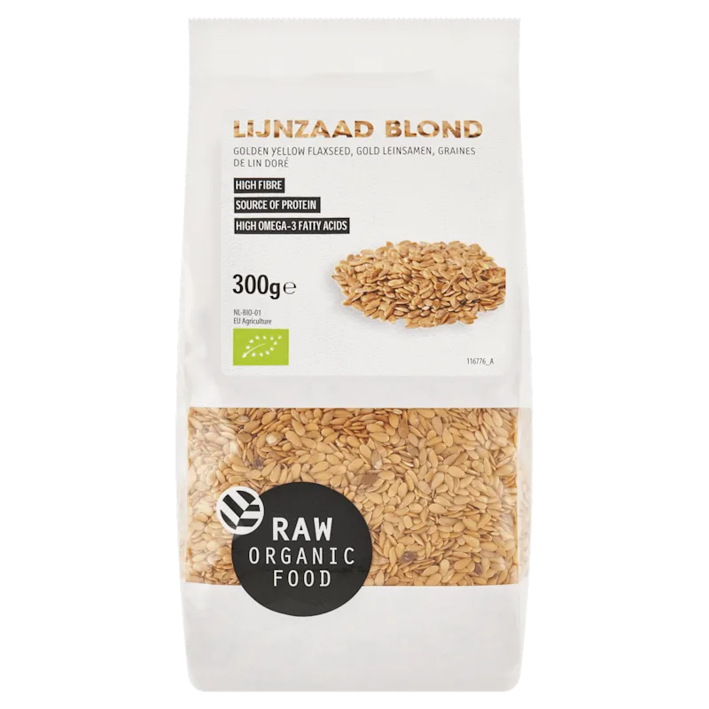 Raw Organic Food Lijnzaad Blond 300 g