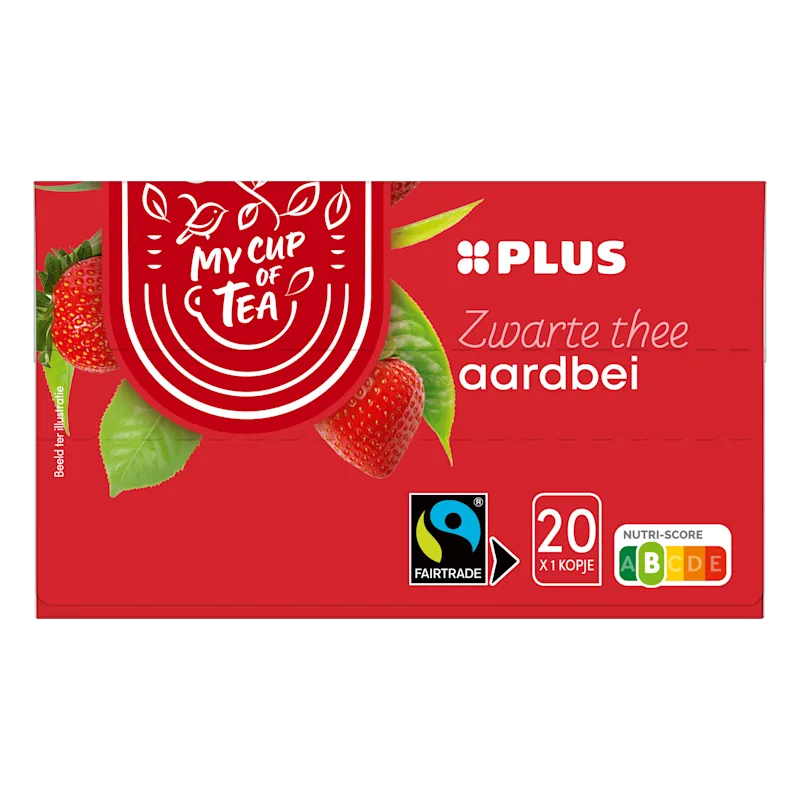 PLUS Thee Aardbei Fairtrade