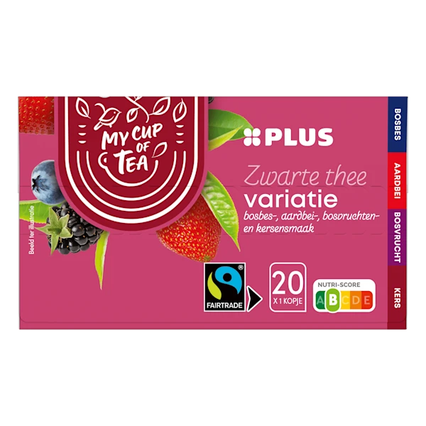 PLUS Thee Fruitvariatie Rood Fairtrade