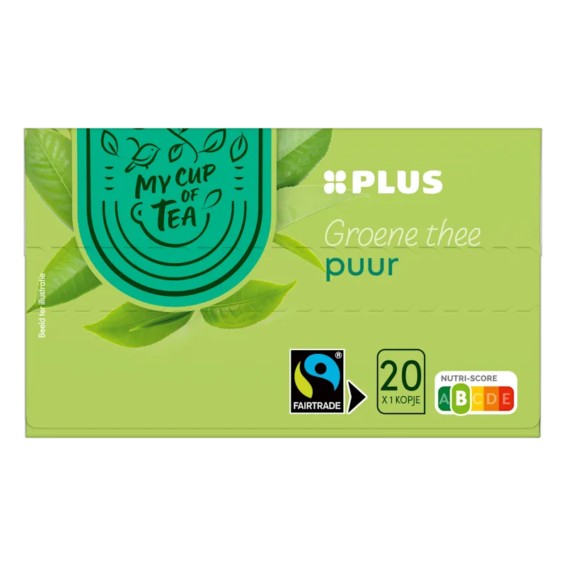 PLUS Groene Thee Puur Fairtrade