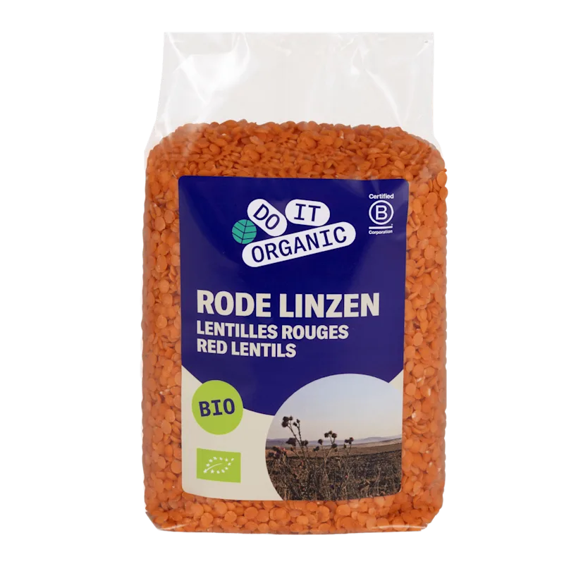 DO IT Organic Linzen rood biologisch