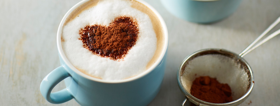 Kopje koffie met hart