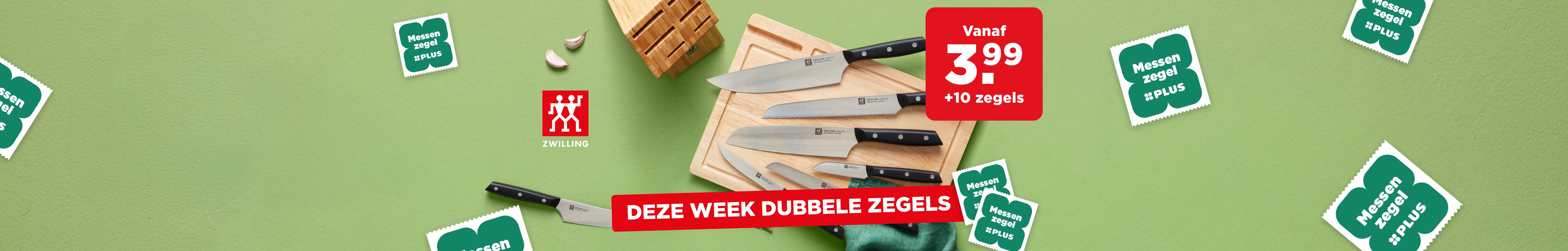 Messen van Zwilling met dubbele zegels sparen.