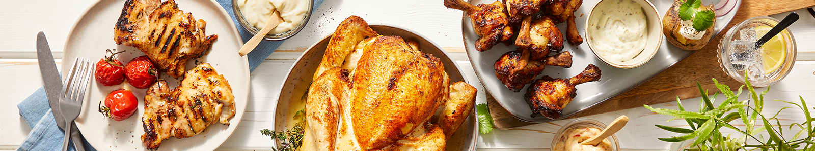 Kiprecepten voor op de BBQ, van een hele kip tot kipkluifjes.