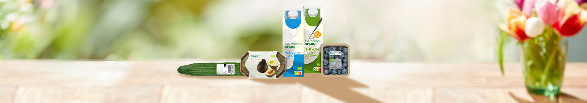 Biologisch assortiment van PLUS.