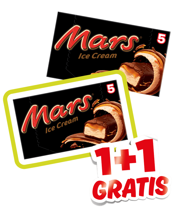 A-Merk IJsrepen met 1+1 GRATIS