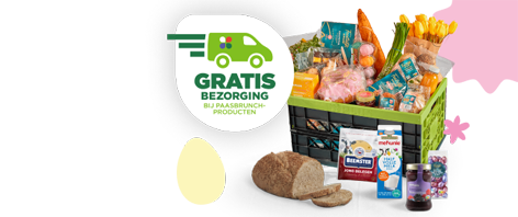 Gratis bezorging bij aankoop van Paasbrunchartikelen. Geldig van 1 t/m 7 april