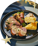 Varkenshaas met cranberrystoofpeersaus en kruidenrijst