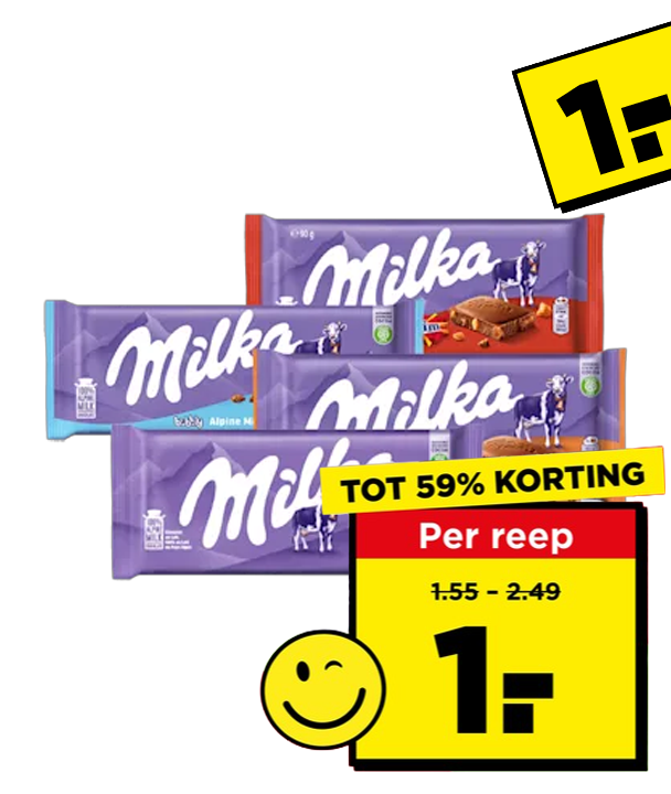 Milkarepen voor 1 euro per stuk