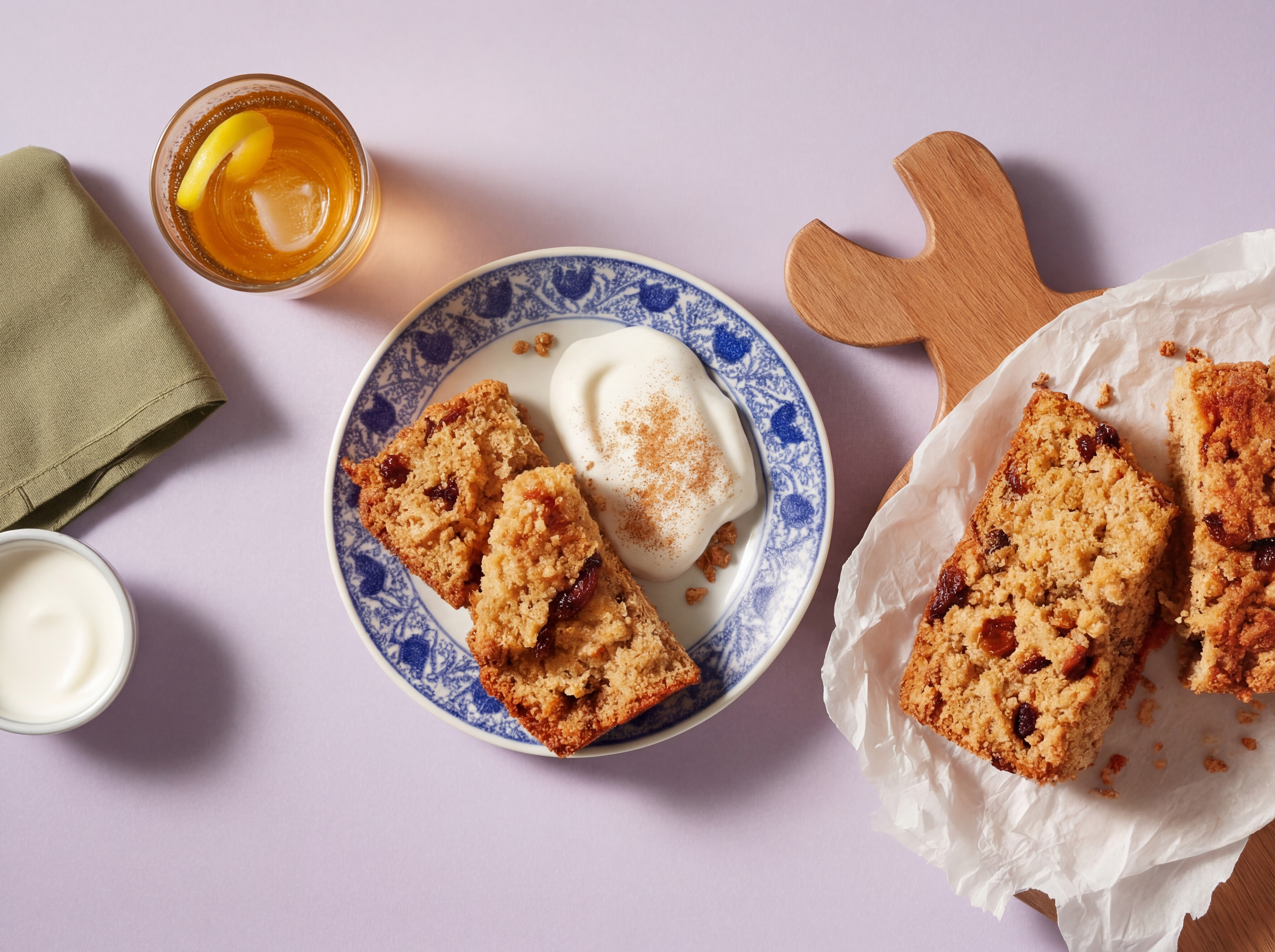 Ontbijtcake met havermout en dadel