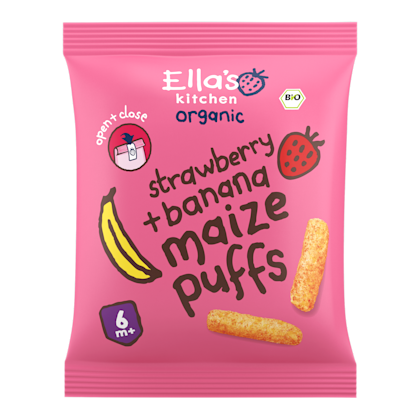 Ella's Kitchen Maize puffs aardbei + banaan 6m+