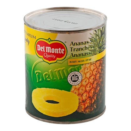 Ananas schijven op sap