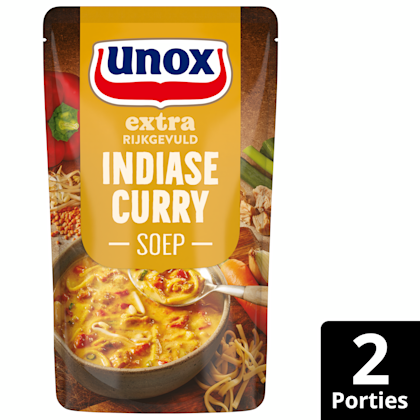 Soep in zak Indiase curry extra gevuld