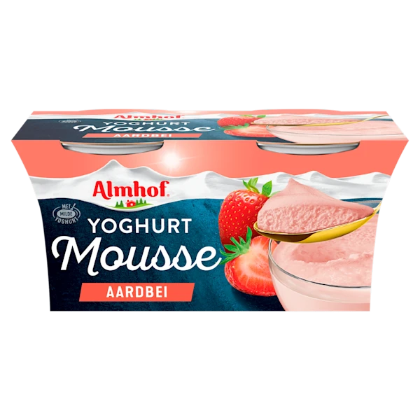Almhof Yoghurt mousse aardbei