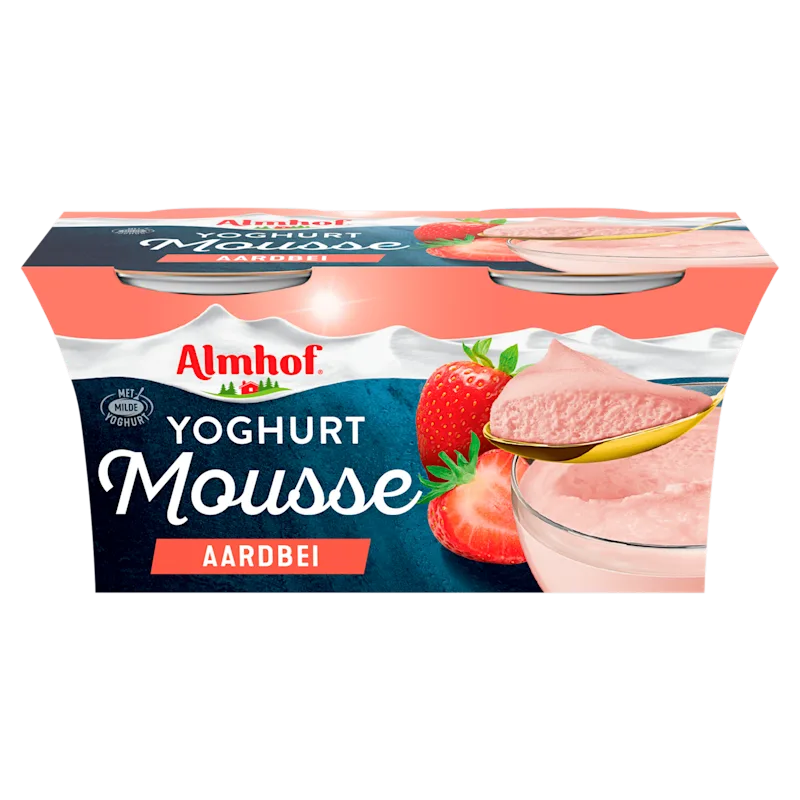 Almhof Yoghurt mousse aardbei