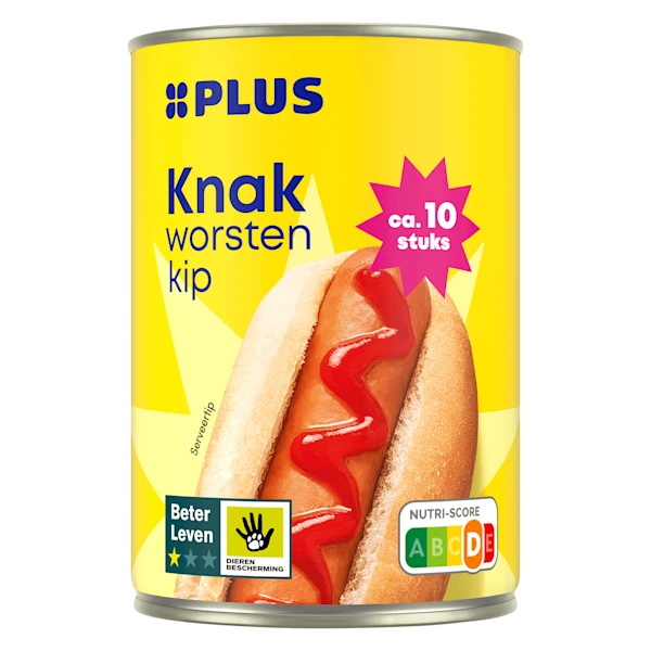 PLUS Knakworsten kip