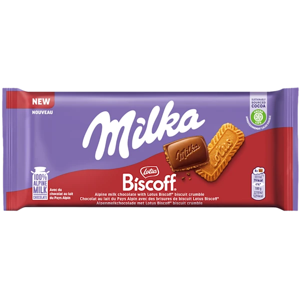 Milka Chocoladereep Biscoff