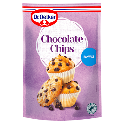 Chocolate chips taart versiering