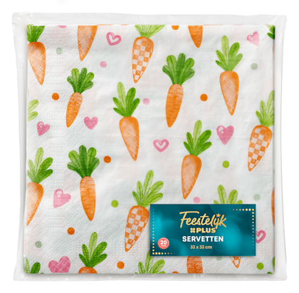 Pasen servet Worteltjes