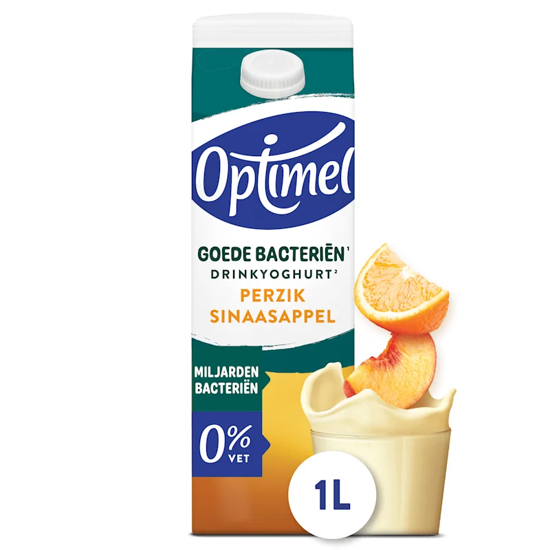 Optimel Goede Bacteriën Drinkyoghurt Perzik Sinaasappel 0% Vet 1L