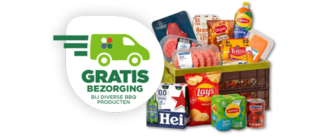 Gratis bezorging bij aankoop van BBQ producten. Geldig van 17 t/m 23 juni