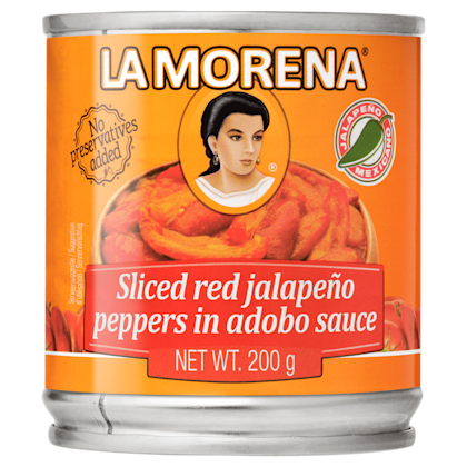 La Morena Sliced red jalapeno peppers