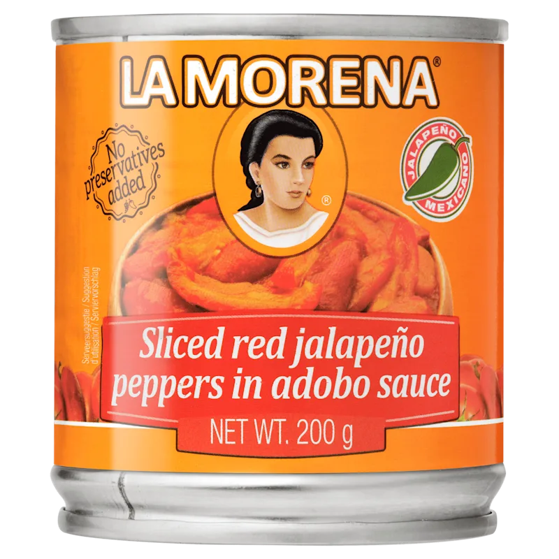 La Morena Sliced red jalapeno peppers