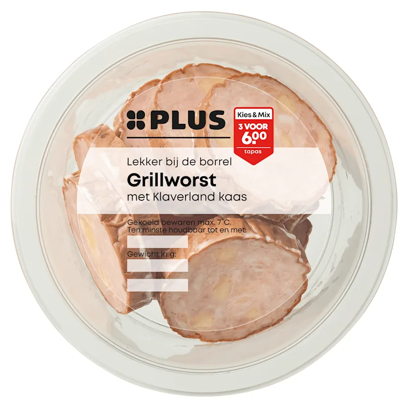 PLUS Grillworst met Klaverland kaas