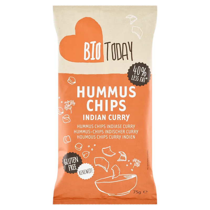 BioToday Hummuschips Indian curry