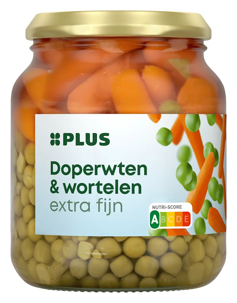 PLUS Doperwten en wortelen