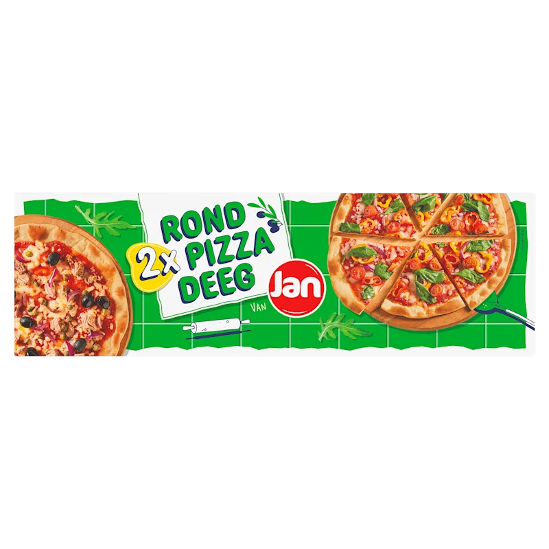 Jan Rond & dun pizzadeeg duoverpakking