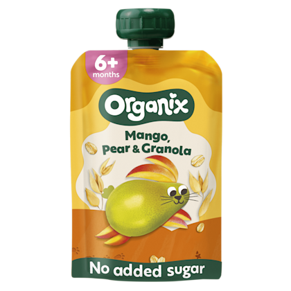 Organix Knijpfruit Mango, Peer & Granola 6+m
