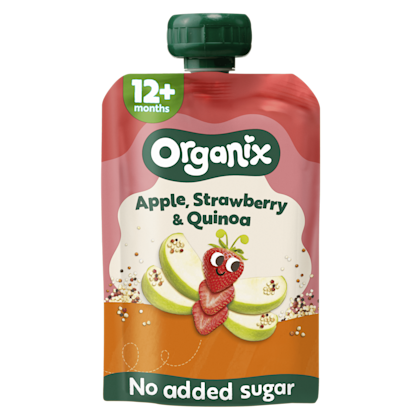 Organix Knijpfruit Appel Aardbei & Quinoa 12+m