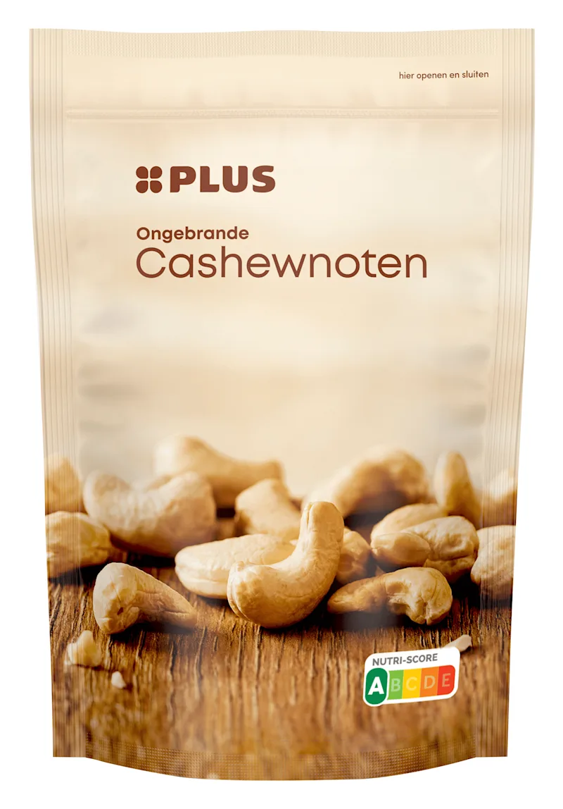 PLUS Cashewnoten ongezouten ongebrand