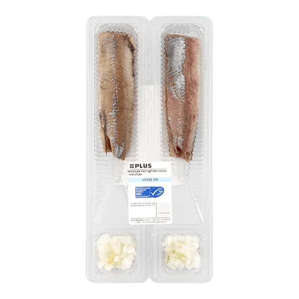 PLUS Maatjes Haringfilet 2st met uitjes