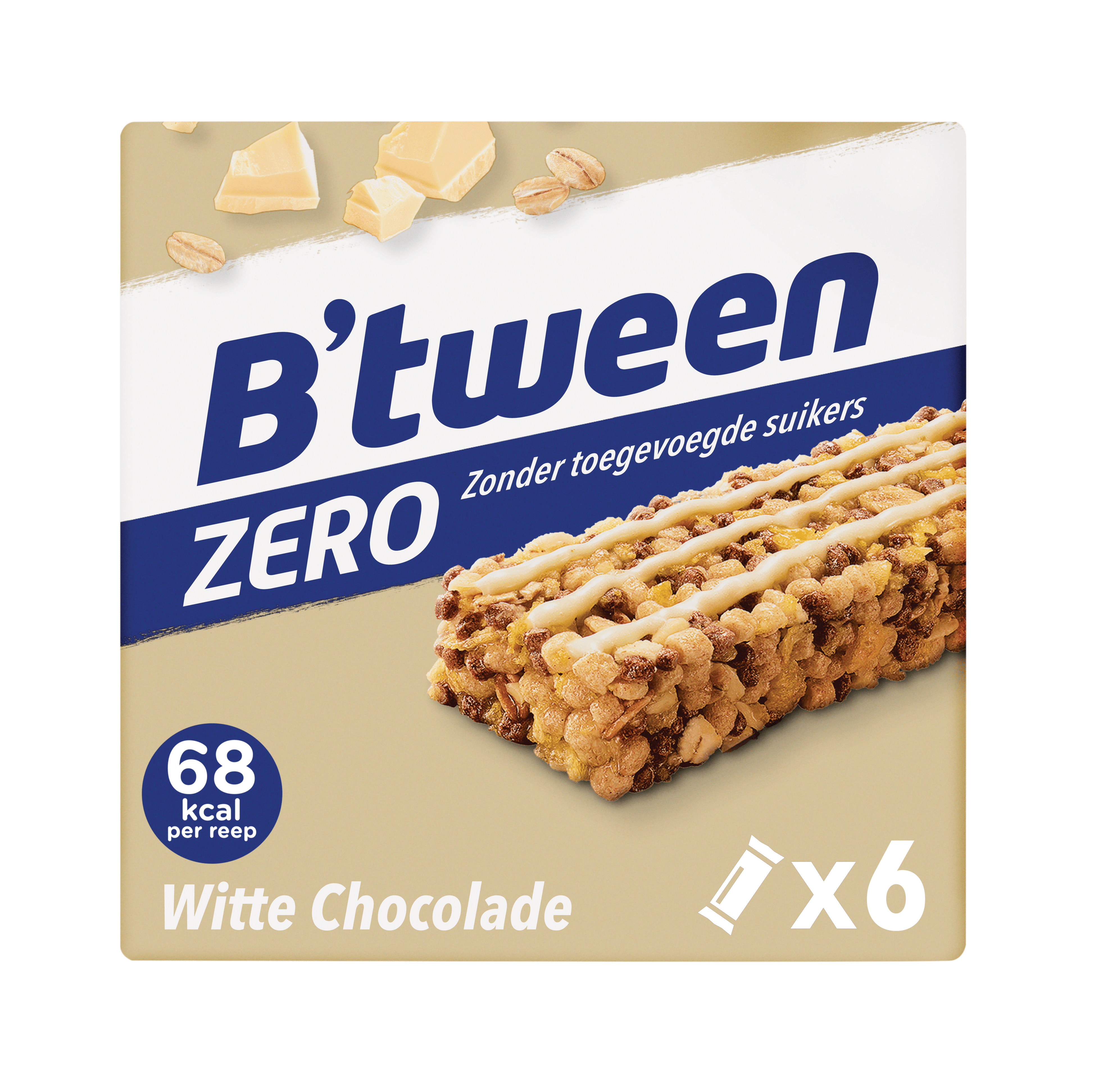 Hero B'tween Zero witte chocolade graanreep Per Doos 6 st