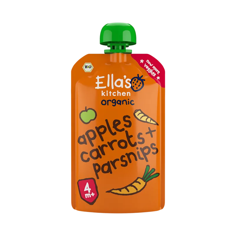 Ella's Kitchen Knijpfruit appel, wortel+pastinaak 4m+