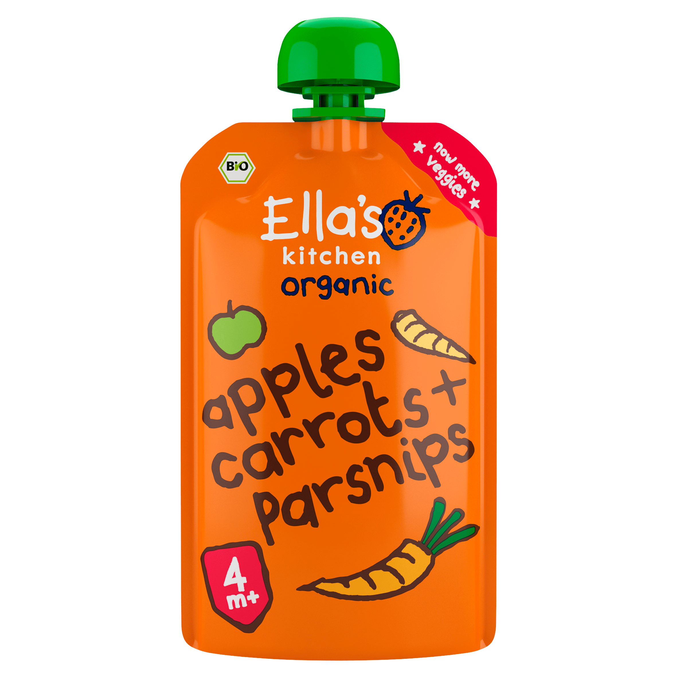 Ella's Kitchen 4+ Carrots, apples + parsnip Per Stazak 120 g