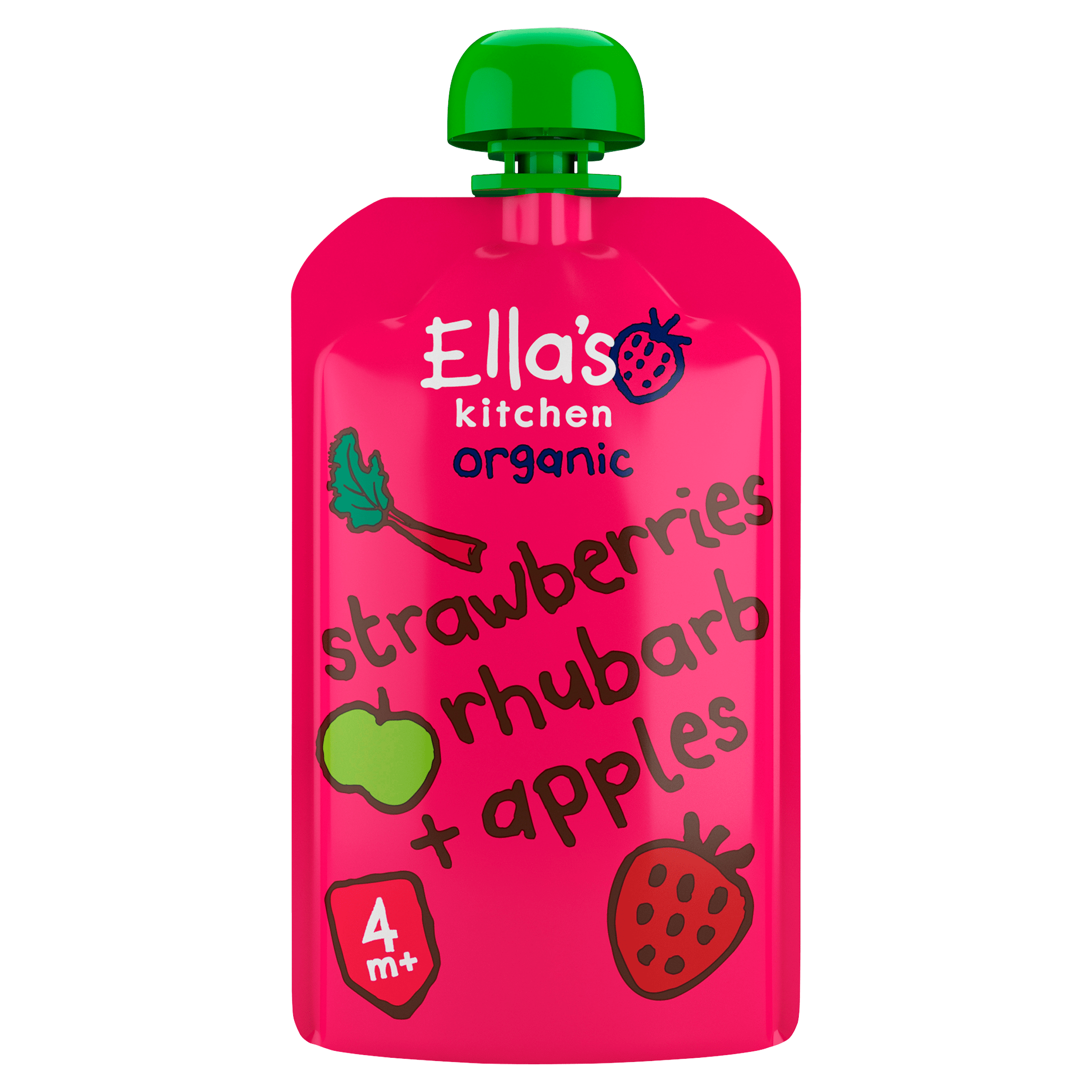 Ella's Kitchen 4+ Strawberry, rhubarb + apple Per Stazak 120 g