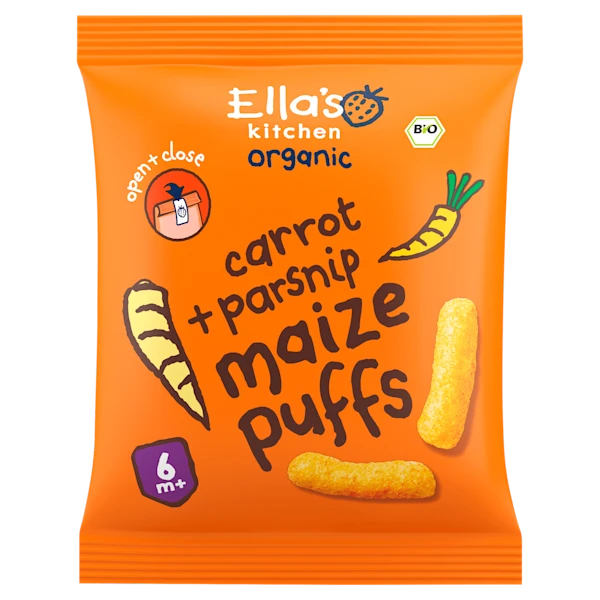 Ella's Kitchen Maize puffs wortel + pastinaak 6m+