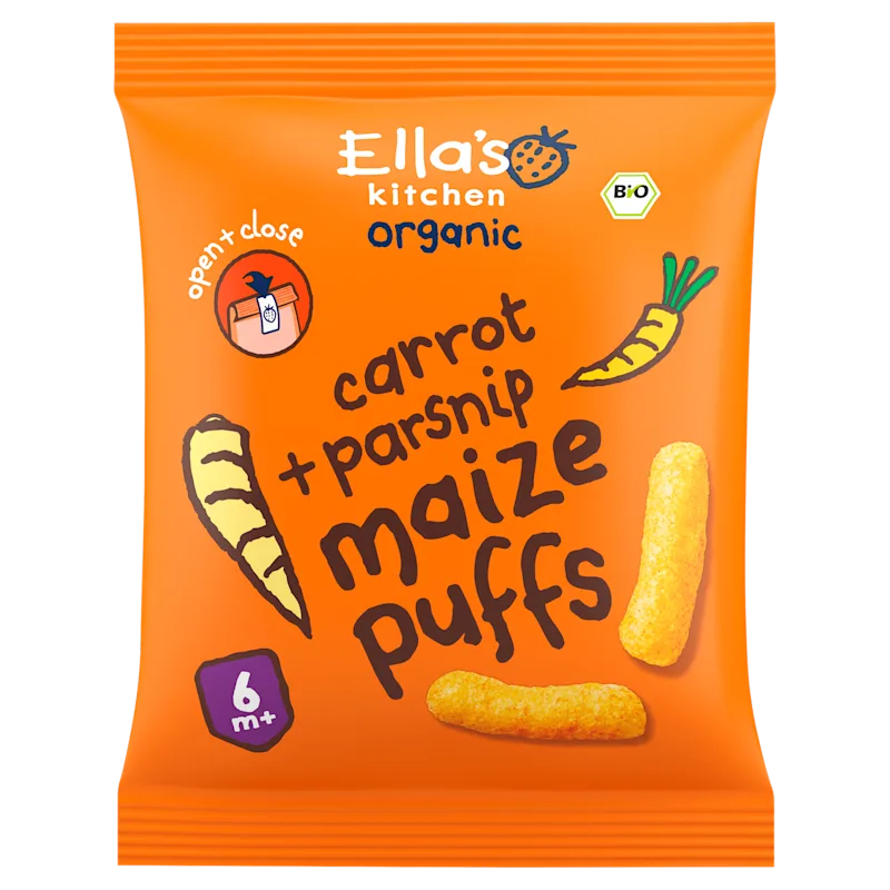Ella's Kitchen 6+ Maize puffs carrot parsnip