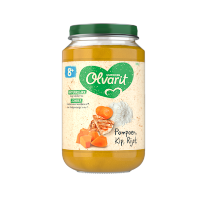 Olvarit 8+mnd Pompoen Kip Rijst