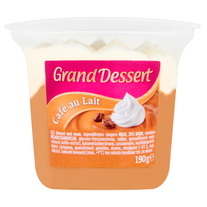 Grand dessert cafe au lait