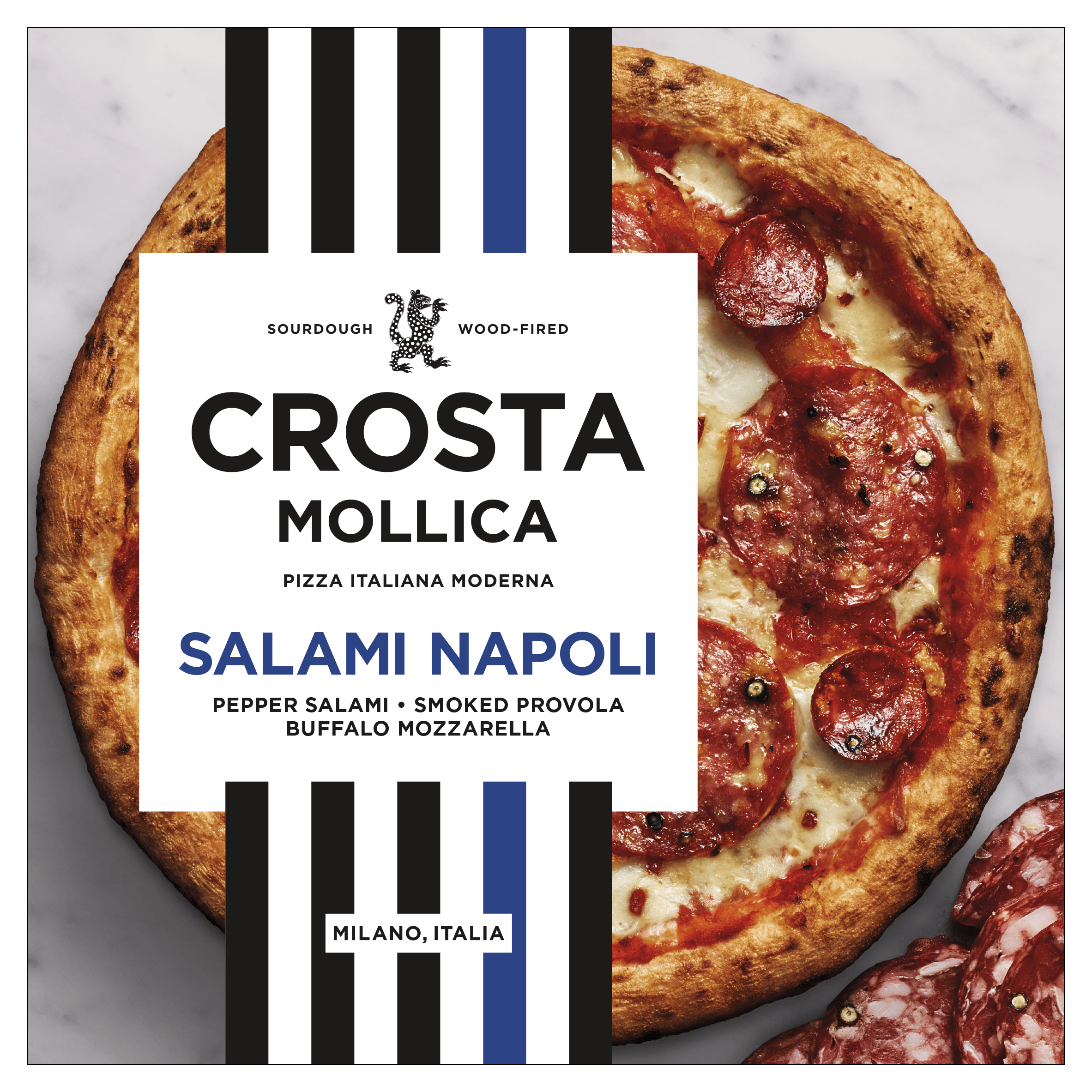 Crosta Mollica Pizza Salami Napoli