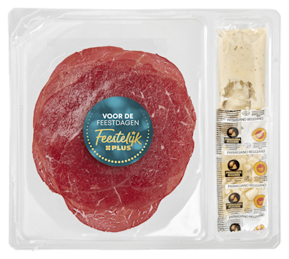 Carpaccio truffel kaas pijnboompitten