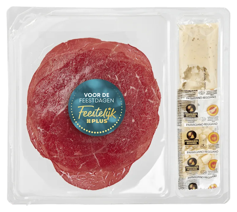 PLUS Carpaccio truffel kaas pijnboompitten
