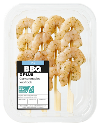 BBQ Garnalenspies knoflook