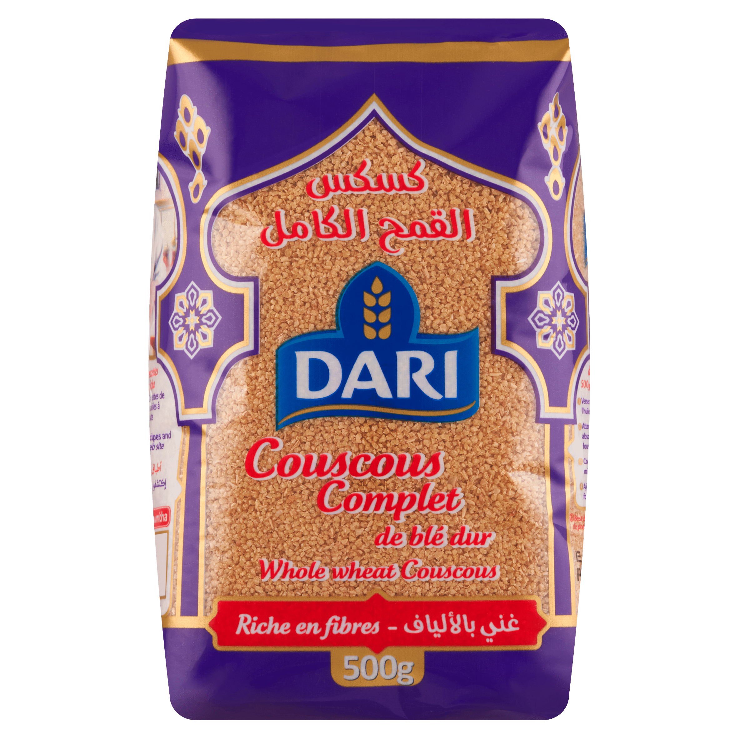 Dari Volkoren Couscous Compleet Per Stazak 500 G