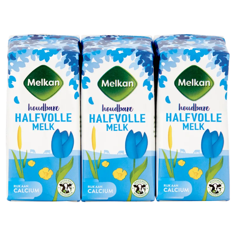 Melkan Houdbare halfvolle melk 6x200ml